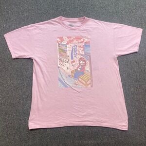 Vapor95 TShirt XL Mens Pink Vaporwave Anime Girl Vending Machine Lofi Skater Art